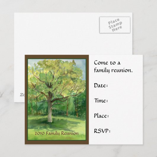 Familie reunion Briefkaart Invitation (Voorkant / Achterkant)