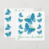 Familie reunion Butterflies-uitnodigingen Kaart (Voorkant / Achterkant)