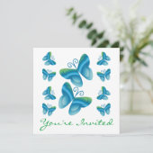 Familie reunion Butterflies-uitnodigingen Kaart (Staand voorkant)