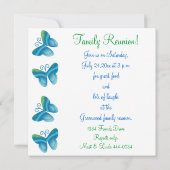 Familie reunion Butterflies-uitnodigingen Kaart (Achterkant)
