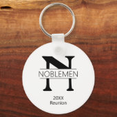 Familie reunion Button Monogram Sleutelhanger (Voorkant)