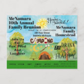Familie reunion Camping Invitation Briefkaart (Voorkant)