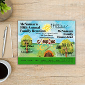 Familie reunion Camping Invitation Briefkaart