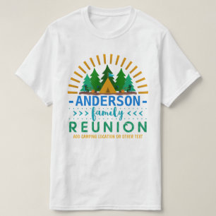 Familie reunion Camping Trip Custom Name + Text T-shirt