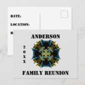 Familie Reunion Celestial Abstracte bekendmaking Briefkaart (Voorkant / Achterkant)