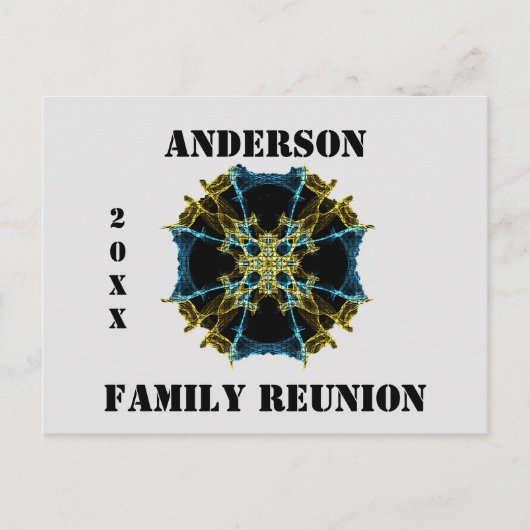 Familie Reunion Celestial Abstracte bekendmaking Briefkaart (Voorkant)