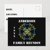 Familie Reunion Celestial Abstracte bekendmaking Briefkaart (Voorkant / Achterkant)