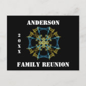 Familie Reunion Celestial Abstracte bekendmaking Briefkaart (Voorkant)