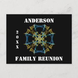 Familie Reunion Celestial Abstracte bekendmaking Briefkaart