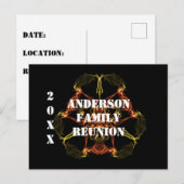 Familie Reunion Celestial Abstracte bekendmaking Briefkaart (Voorkant / Achterkant)