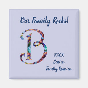 Familie reunion Colorful Stropdas-Dye Letter B Mon Magneet