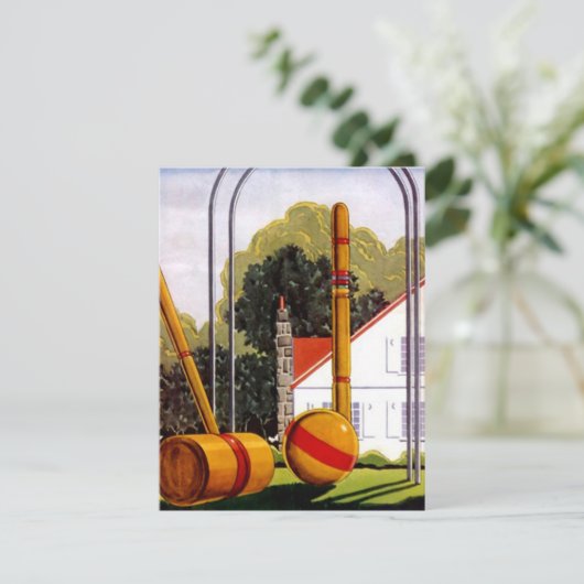 Familie reunion Croquet Lawn Casual uitnodigingen (Staand voorkant)