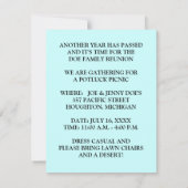 Familie reunion Croquet Lawn Casual uitnodigingen (Achterkant)