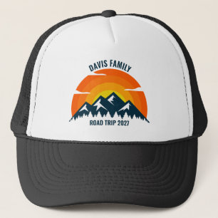 Familie Reunion Custom Sunset Mountain Road Trip Trucker Pet