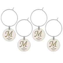Familie reunion Elegant Letter M Monogram Initiaal