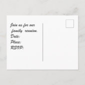 Familie reunion Elegant Silver Stripes Briefkaart (Achterkant)