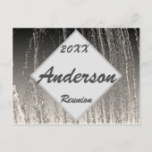 Familie reunion Elegant Silver Stripes Briefkaart (Voorkant)