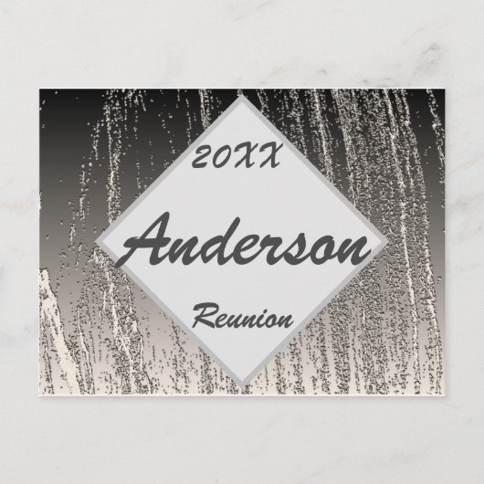 Familie reunion Elegant Silver Stripes Briefkaart (Voorkant)