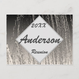 Familie reunion Elegant Silver Stripes Briefkaart