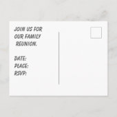 Familie reunion Elegant Silver Stripes Briefkaart (Achterkant)