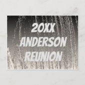 Familie reunion Elegant Silver Stripes Briefkaart (Voorkant)