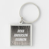Familie reunion Elegant Silver Stripes Keepomwille Sleutelhanger (Voorkant)