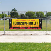 Familie reunion en BBQ Barbecue Banner (Insitu)