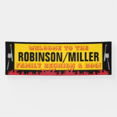 Familie reunion en BBQ Barbecue Banner (Horizontaal)