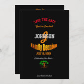 Familie reunion feestvieren elke naam en datum save the date (Voorkant / Achterkant)