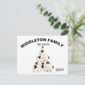 Familie Reunion Gathering Fun Black Uitnodiging (Staand voorkant)