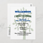 Familie Reunion Gathering Uitnodiging (Voorkant / Achterkant)