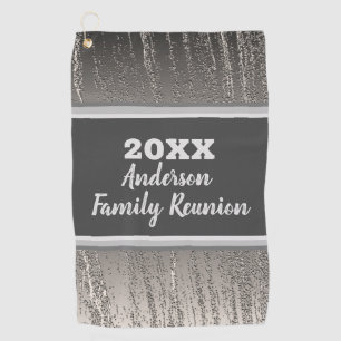 Familie reunion Golf Outing Silver Stripes Golfhanddoek