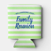 Familie Reunion Green White Stripe Blikjeskoeler (Achterkant)