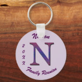 Familie reunion Keepomwille Colorful Letter N Mono Sleutelhanger (Voorkant)