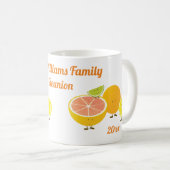 Familie reunion Keepomwille Name Fun Cartoon Fruit Koffiemok (Voorkant rechts)