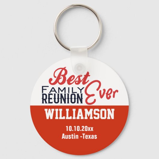 Familie Reunion Keepomwille Party Favor Sleutelhanger (Voorkant)