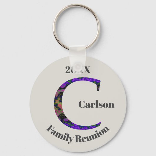 Familie reunion Keepomwille Stropdas-kleurstof Let Sleutelhanger (Voorkant)