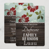 Familie Reunion Luau Kaart (Voorkant / Achterkant)