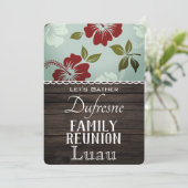Familie Reunion Luau Kaart (Staand voorkant)