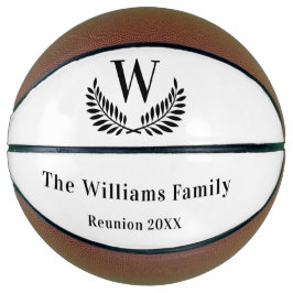Familie reunion monogram naam klassiek basketbal