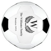 Familie reunion monogram naam klassiek voetbal (Gedraaid)
