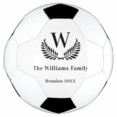 Familie reunion monogram naam klassiek voetbal (Voorkant)