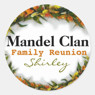 Familie Reunion Naam tag sticker sjabloon