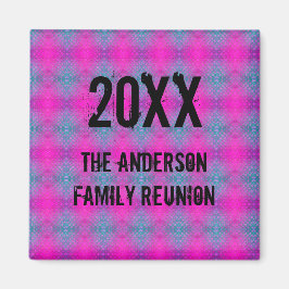 Familie reunion Neon Tie Dye jaarlijkse picknick Magneet