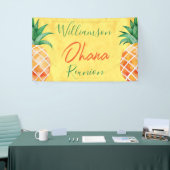 Familie reunion Ohana Two Pineappels Island Beach Spandoek (Beurs)
