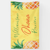 Familie reunion Ohana Two Pineappels Island Beach Spandoek (Verticaal)