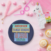 Familie Reunion Party Funny Wooden Sign | Naam toe Papieren Bordje (Feest)