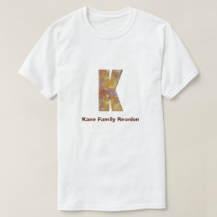 Familie reunion Patchwork Land Letter K Monogram T-shirt