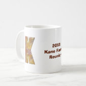 Familie reunion Patchwork Quilt K Monogram Koffiemok (Voorkant links)