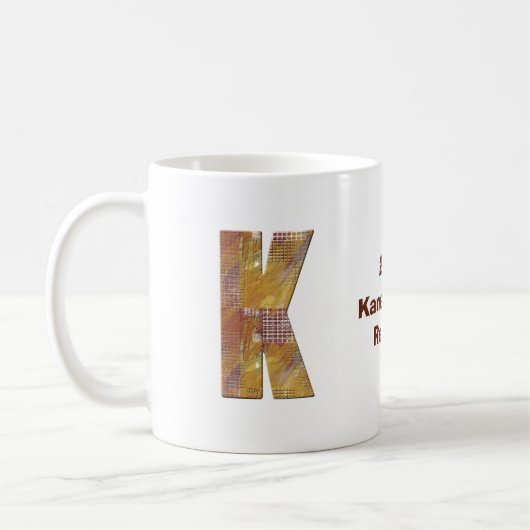 Familie reunion Patchwork Quilt K Monogram Koffiemok (Links)